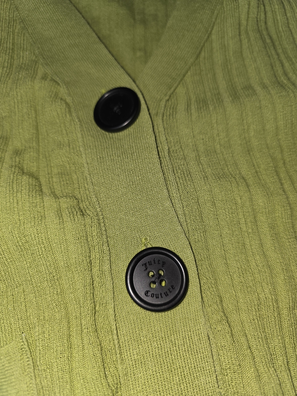 Green Ribbed Button-Front Sweater Vest - Picture 4 of 5